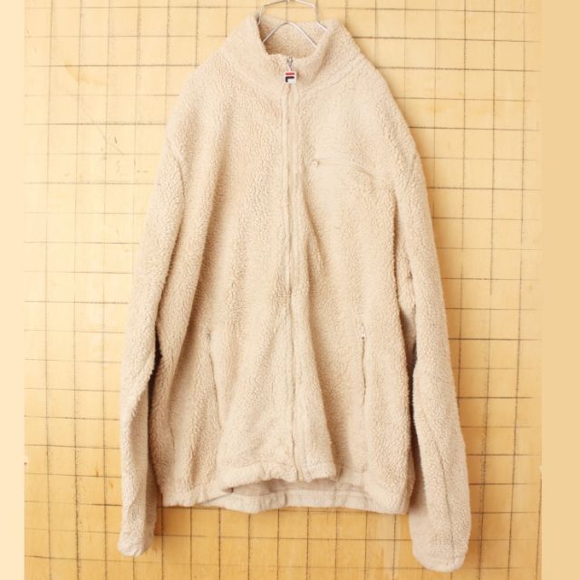 FILA フィラ ビッグサイズ 青 ポーラテック ハーフジップ フリース