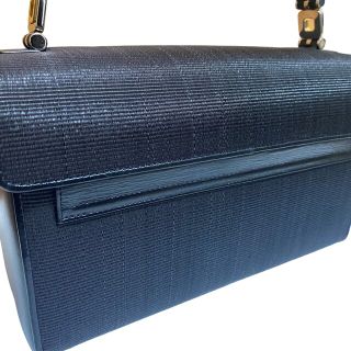 COMTESSE - 皇室御用達 コンテス ホースヘア バニティ 黒 ハンドバッグ