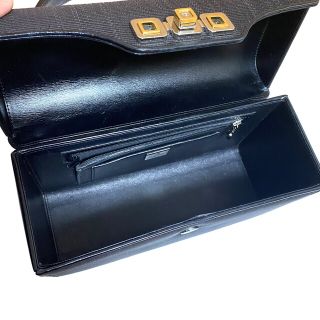 COMTESSE - 皇室御用達 コンテス ホースヘア バニティ 黒 ハンドバッグ