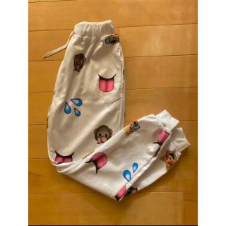 絵文字　emoji スウェット　パンツ　日本未発売　海外　白　総柄　ダンス(カジュアルパンツ)