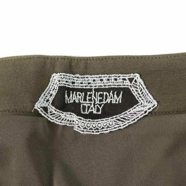 MARLENEDAM タイトスカート ひざ丈 サイドライン 42 L カーキの通販 by
