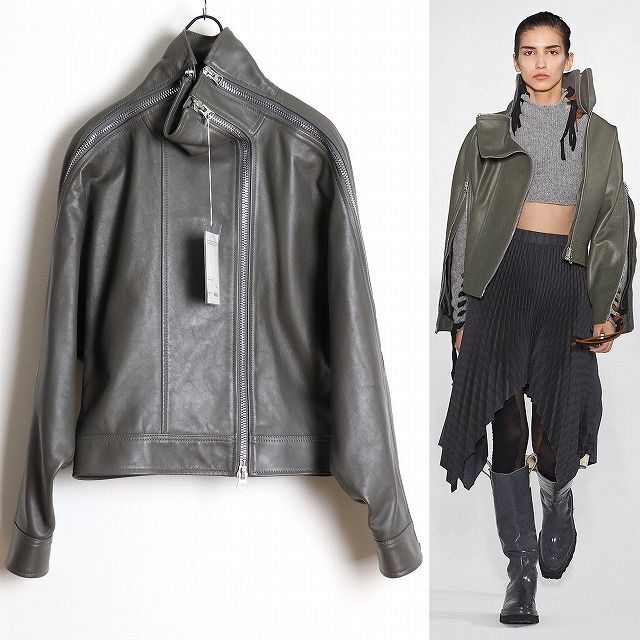 高品質 Acne 32 レザージャケット デコンストラクテッド 19AW Studios