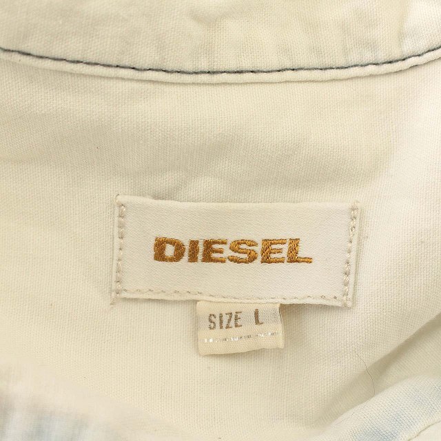 DIESEL(ディーゼル)のディーゼル DIESEL シャンブレー シャツ 長袖 USED加工 L 水色 メンズのトップス(シャツ)の商品写真