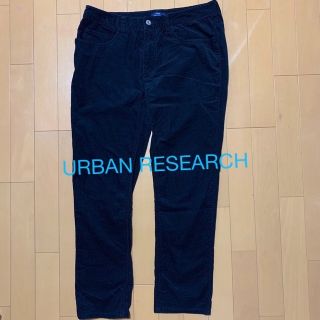 アーバンリサーチアイテムズ(URBAN RESEARCH ITEMS)の黒　コーデュロイ　パンツ(ワークパンツ/カーゴパンツ)