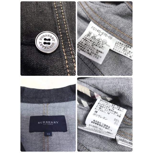 BURBERRY(バーバリー)の【美品】大きいサイズ XXL BURBERRY LONDON デニムジャケット レディースのジャケット/アウター(Gジャン/デニムジャケット)の商品写真