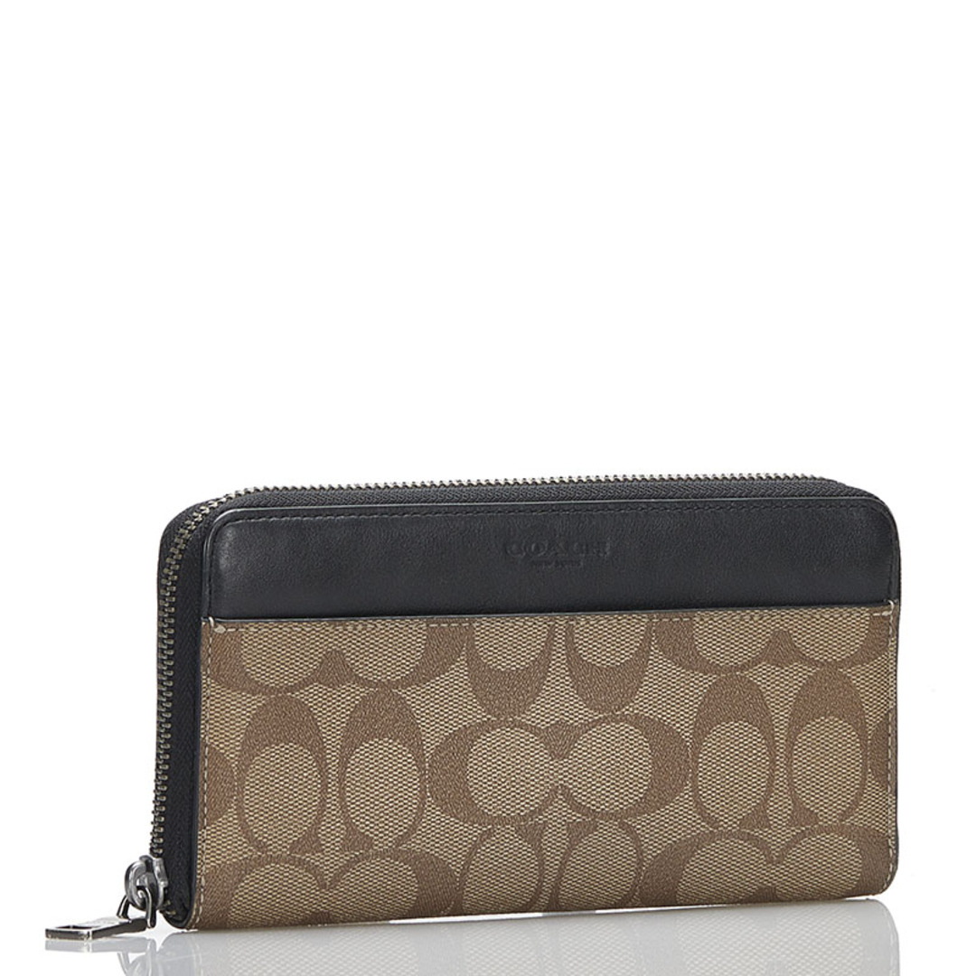 新品 COACH コーチ シグネチャー ラウンドジップ 長財布 F58112 黒