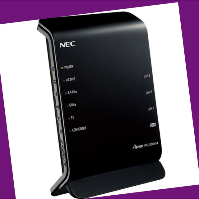 NEC(エヌイーシー)の⭐️新品⭐️WiFi強化❣️PA-WG1200HS4 ルーター ❤️中継機❤️ スマホ/家電/カメラのPC/タブレット(PC周辺機器)の商品写真