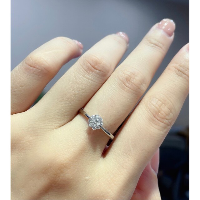 天然ダイヤモンドリング0.27ct　k18 レディースのアクセサリー(リング(指輪))の商品写真