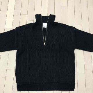 マウジー(moussy)のMOUSSY        HALF ZIP RIB KNIT新品タグ付き(ニット/セーター)