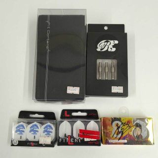 【未使用】[5点セット] Darts Shop R オリジナル ダーツ バレル コスモダーツ ケース フライト(ダーツ)