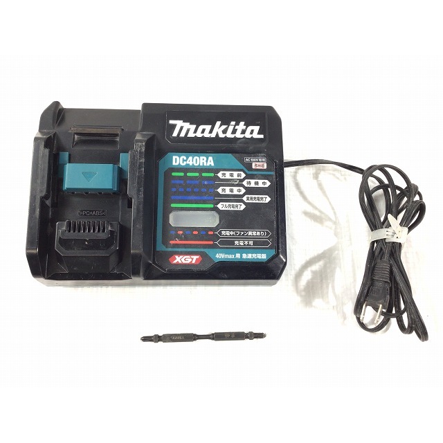 ☆品☆ makita マキタ 40V 充電式インパクトドライバ TD001GDXAP 紫/パープル バッテリ2個(2.5Ah) 充電器 ケース付 64893