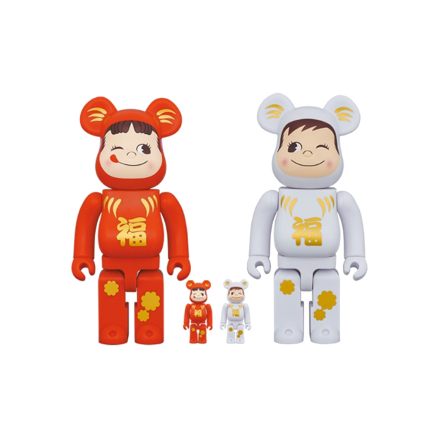 フィギュアBE@RBRICK 達磨 ペコちゃん＆ポコちゃん 100％ & 400％