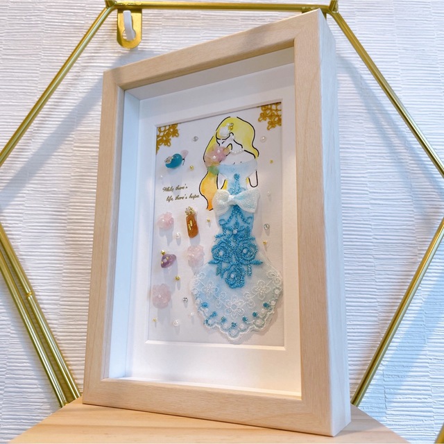 SALE】シーグラスアート 天然石アート ドレスの通販 by tata's SALE】シーグラスアート 天然石アート ドレスの通販 by tata's