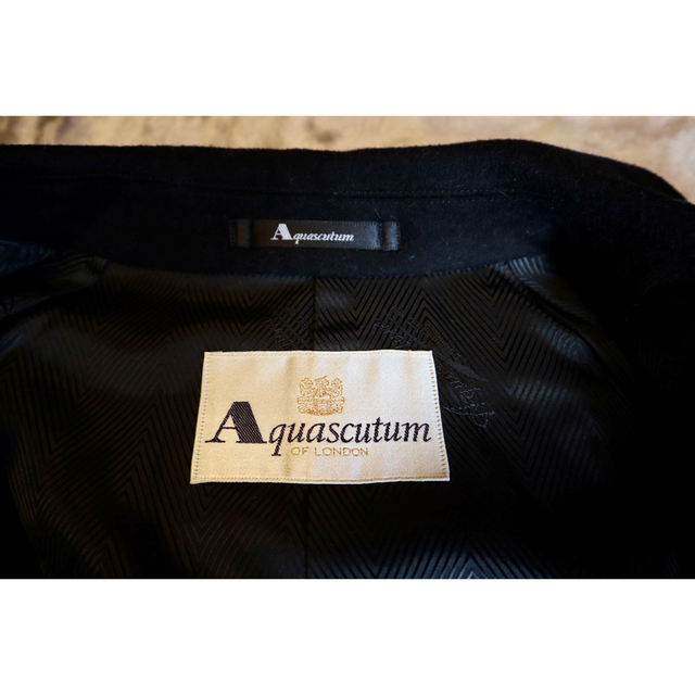 AQUA SCUTUM(アクアスキュータム)のaquascutum アクアスキュータム　カシミアロングコート　定価20万円超 メンズのジャケット/アウター(チェスターコート)の商品写真