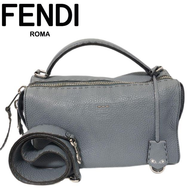 FENDI - 美品　フェンディ　セレリア　レイ　2way　ショルダー　ハンド　バッグ　グレー