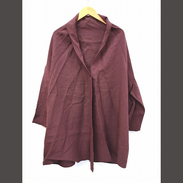 ネストローブ nest Robe リネン 羽織 カーディガン 上着 えんじ ネストローブ nest Robe リネン 羽織 カーディガン 上着 えんじ
