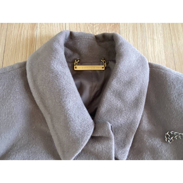 ダイアンフォンファステンバーグ ウール100% ドット柄 コート 6 黒×白 DIANE VON FURSTENBERG レディース 【220925】