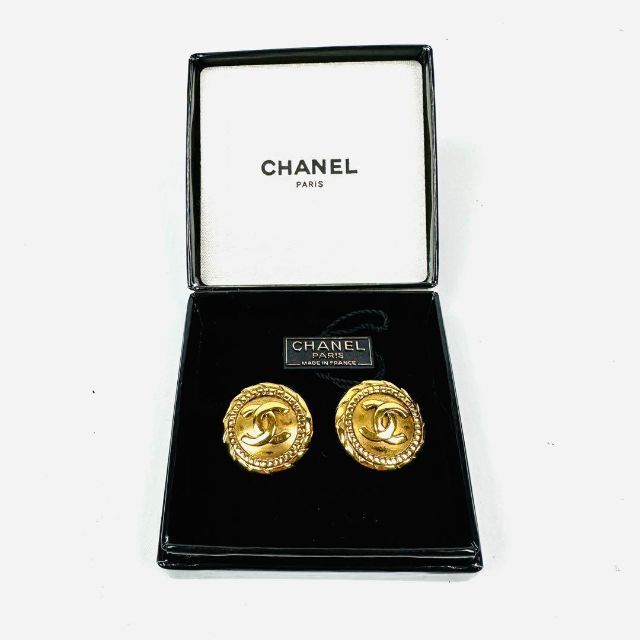 希少品】CHANELココマークヴィンテージ イヤリング2398フランス製箱付き-