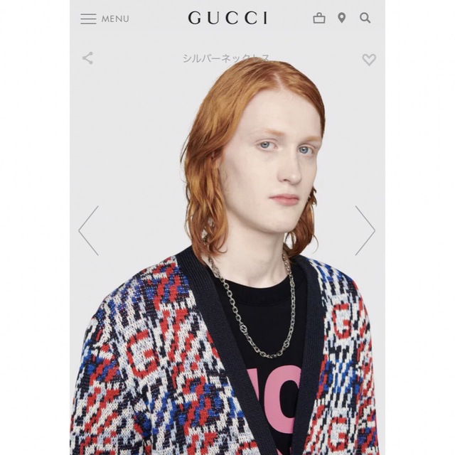 クリーニン Gucci - GUCCI グッチ レア シルバー インターロッキング