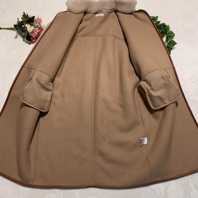 定価6万⭐️ほぼ新品CASA FLINE ボア ロングコート ウール