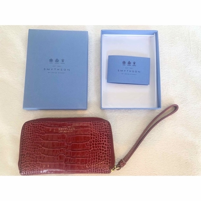 Smythson(スマイソン)の極美品✨SMYTHSON スマイソン Mara レザージップパース 保存袋有り レディースのファッション小物(財布)の商品写真