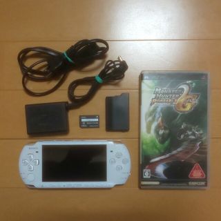 プレイステーションポータブル(PlayStation Portable)の（管04）PSP-3000（ホワイト）すぐ遊べるセット(携帯用ゲーム機本体)