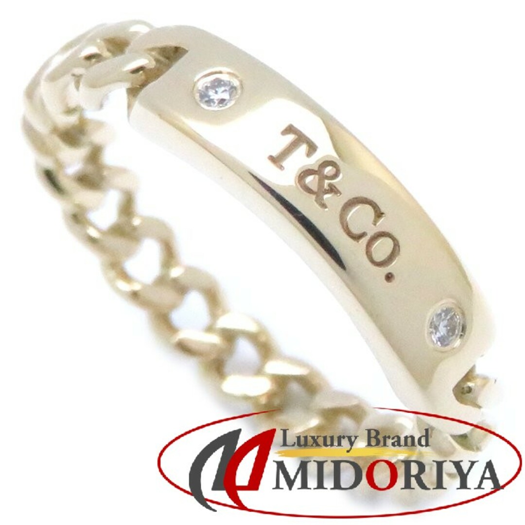 TIFFANY&Co. ティファニー マイクロリンク リング 指輪 2Pダイヤモンド 11号 K18YG イエローゴールド/198815【BJ】