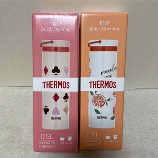 サーモス(THERMOS)のサーモス　水筒　２本　ピンク　ホワイト　0.5L 保冷　保温　★新品未開封(弁当用品)
