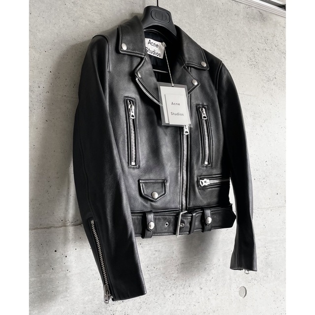 美品】Acne Studiosのレザーバイカージャケット サイズ34 アクネ