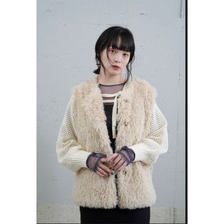 アーバンリサーチ(URBAN RESEARCH)の2way poodle furvest (ivory)(ニット/セーター)