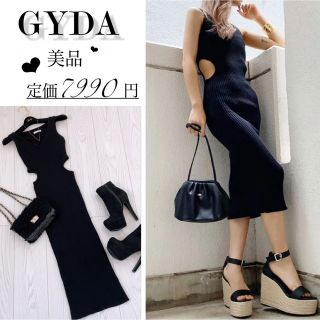 ジェイダ(GYDA)の美品➤GYDA サイドオープンVネック リブニットワンピース♡⃛(ロングワンピース/マキシワンピース)