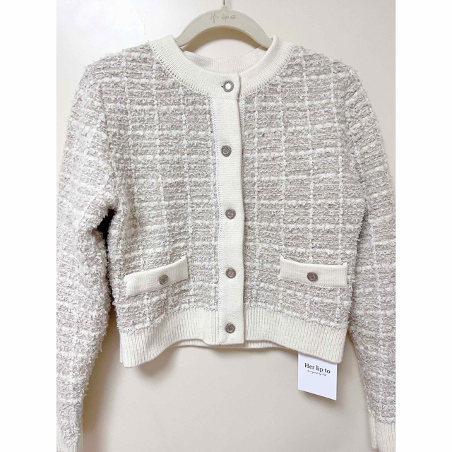 Her lip to(ハーリップトゥ)のHerlipto Mercer Tweed Cardigan レディースのトップス(カーディガン)の商品写真