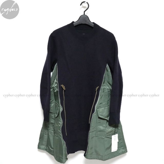 お気に入りの sacai - ワンピース サカイ ドレス MA-1 スウェット