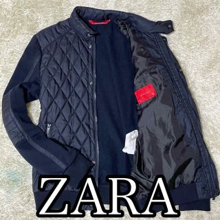 ザラ(ZARA)のゆう様専用【収納フード付】ZARA キルティングジャケット ブルゾン ブラックL(ブルゾン)