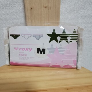 ロキシー(Roxy)のROXY　ローライズ　ボーイカット　Mサイズ3P　グレー　ホワイト　カーキ　新品(ショーツ)