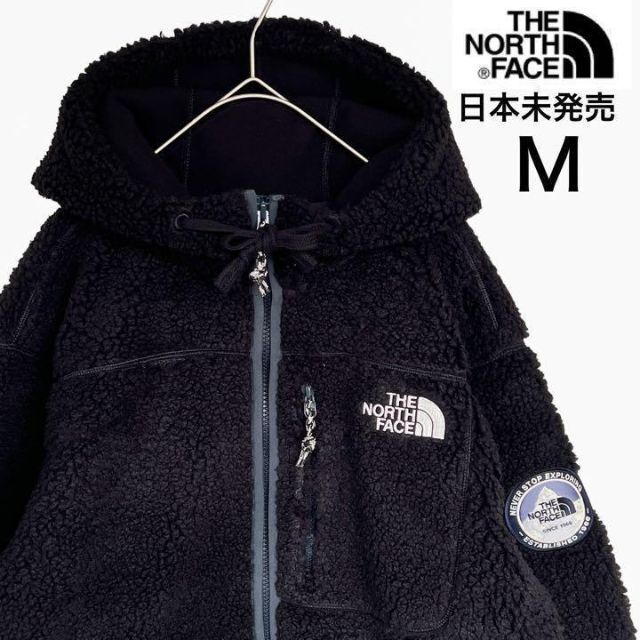 新品未使用】大人気ザノースフェイス☆メンズ ボアフリースパーカー 黒