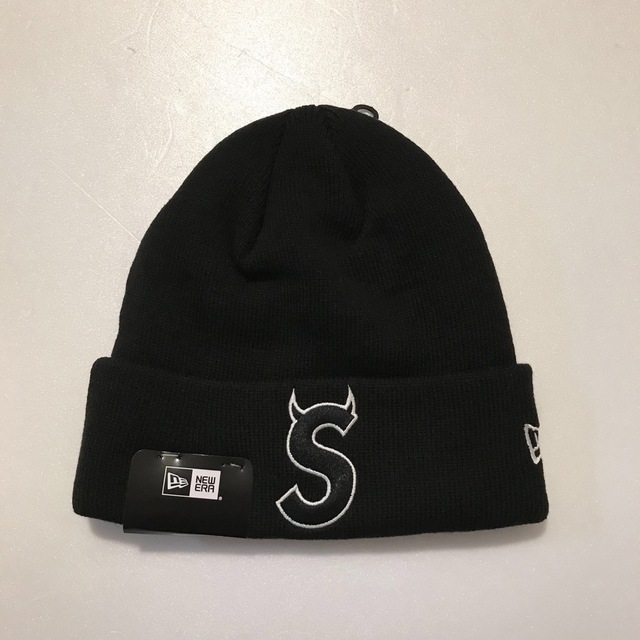 シュプリーム New Era S Logo Beanie ブラック - ニット帽/ビーニー