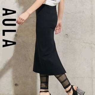 アウラアイラ(AULA AILA)のAULA/新品/タイトロングスカート＆メッシュボーダーレギンス(ロングスカート)