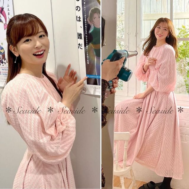 美品♡セルフォード フレアーワンピース 千鳥格子 VERY アナイ ルネ-