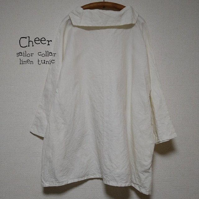 国内在庫 チアー Cheer 札幌 浅草 セーラー襟リネンチュニック procad.cl