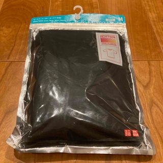 ユニクロ(UNIQLO)のヒートテック　クルーネックT(半袖)   ブラック　メンズ　Mサイズ(Tシャツ/カットソー(半袖/袖なし))