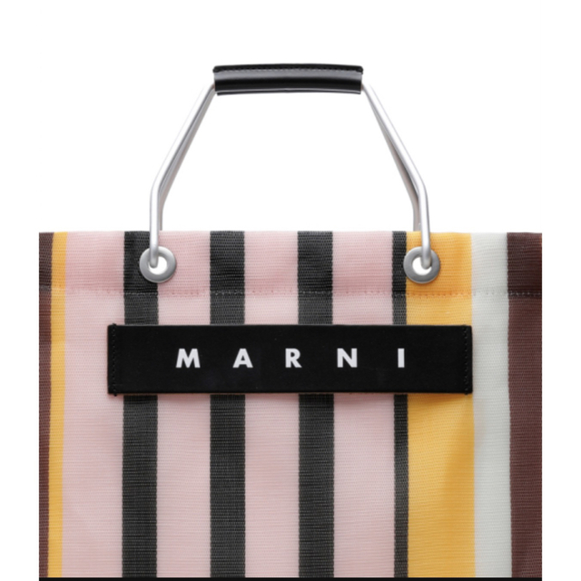 Marni(マルニ)のNa様専用♡マルニフラワーカフェ ストライプバッグ ローズソルベ♡marni レディースのバッグ(トートバッグ)の商品写真