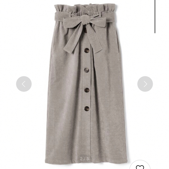 GRL(グレイル)のベルト付コーデュロイボタンスカート レディースのスカート(ロングスカート)の商品写真
