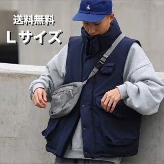 ダブルタップス(W)taps)のPIN SKTBS THERMOLITE Vest ダウンベスト ネイビー　Ｌ(ダウンベスト)