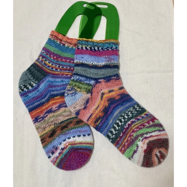opal×10☆new☆手編み靴下（24cm） ハンドメイドのファッション小物(レッグウェア)の商品写真