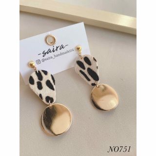 レザーゴールドメタルピアス(ピアス)