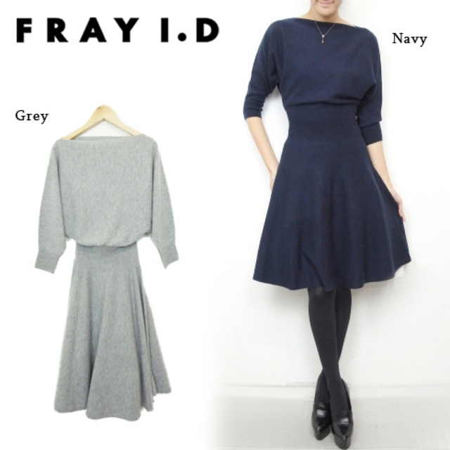 FRAY I.D(フレイアイディー)のFRAY I.D▼ウールカシミヤドルマンワンピース レディースのワンピース(ひざ丈ワンピース)の商品写真