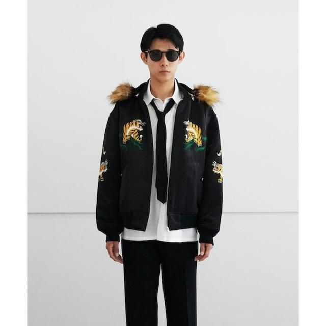 insideCupDAIRIKU KOREAN Jacket with Fur Hoodie M