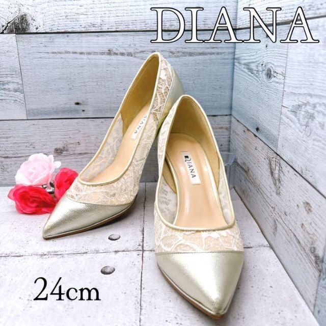 DIANA(ダイアナ)の【煌びやか⭐︎】DIANA 24 ピンヒール　レース メンズの靴/シューズ(ドレス/ビジネス)の商品写真