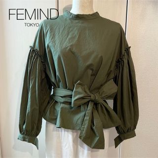 フェマイントウキョウ(FEMIND TOKYO)の【FEMIND TOKYO】 バルーンスリーブウェストリボンブラウス(シャツ/ブラウス(長袖/七分))